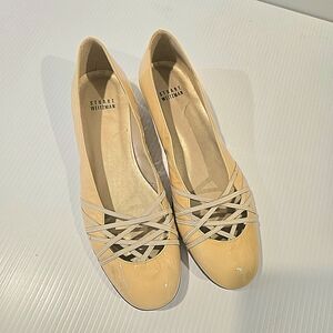 Stuart Weitzman Women's Mustard Yellow Crisscross Flats Size 8.5